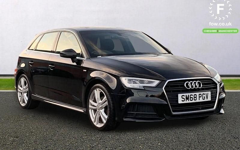 Black Used 2019 Audi A3 Sportback S-Line Hatchback | £14,099 (Good price) - Image 1/4