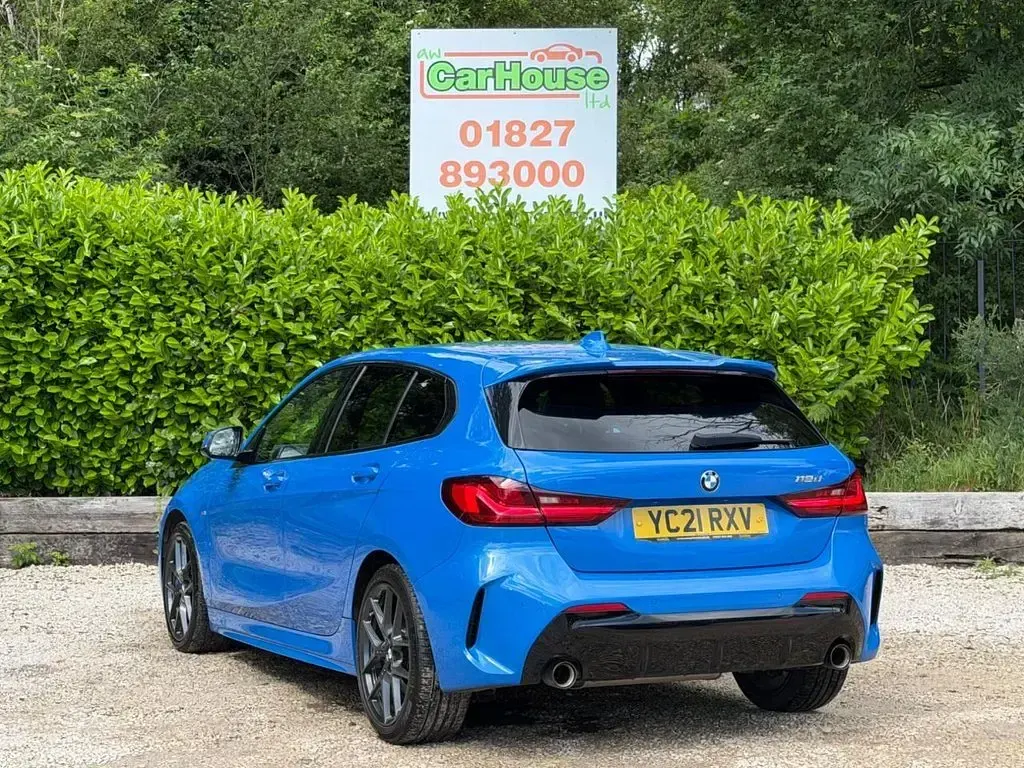 Used BMW 118 M Sport 150 HP (110 kW) 2021 Blue Hatchback