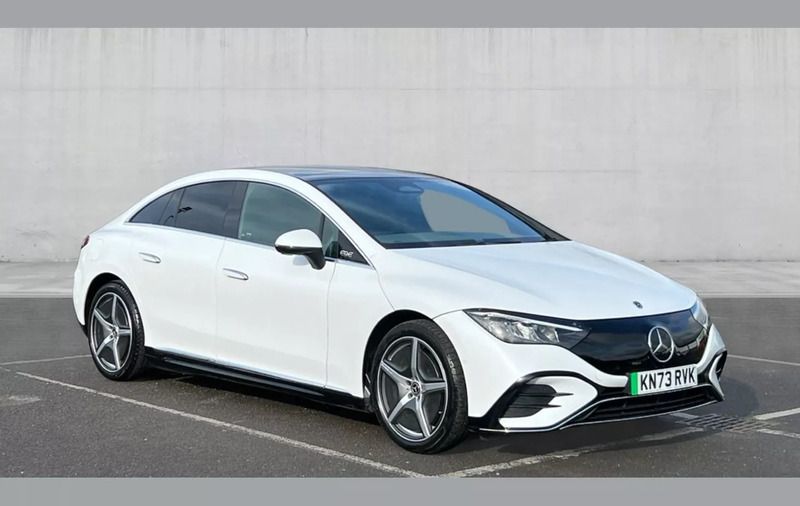 Manufaktur opalite white bright Used 2023 Mercedes EQE300 AMG Line Premium Sedan | £36,381 (Good price) - Image 1/4