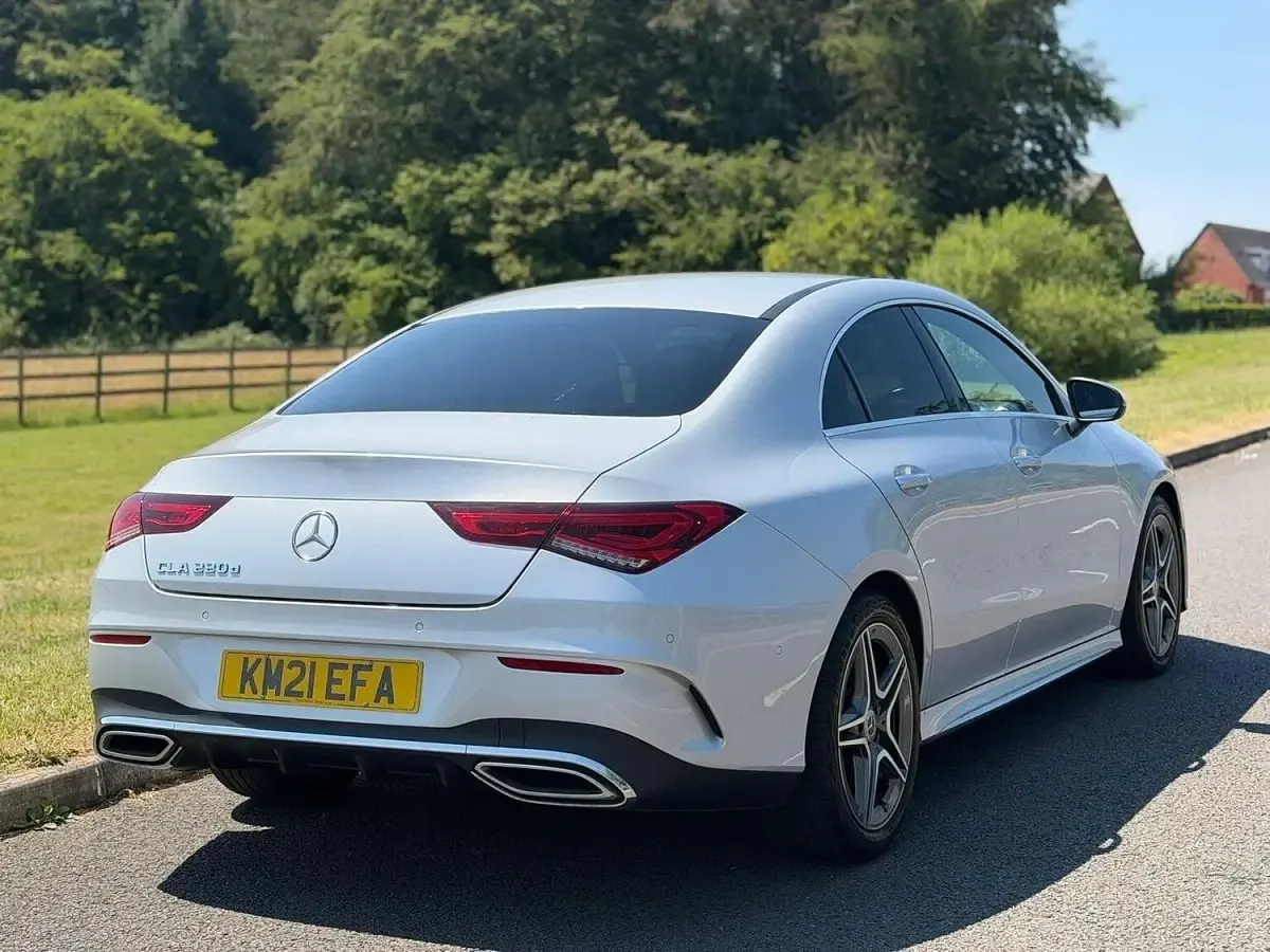 Used Mercedes CLA220 AMG line 190 HP (139 kW) 2021 Silver Coupe
