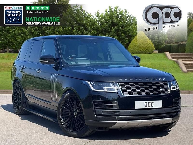 Santorini black metallic Used 2019 Land Rover Range Rover SVAutobiography Dynamic Black SUV | £51,950 (Expensive) - Image 1/4