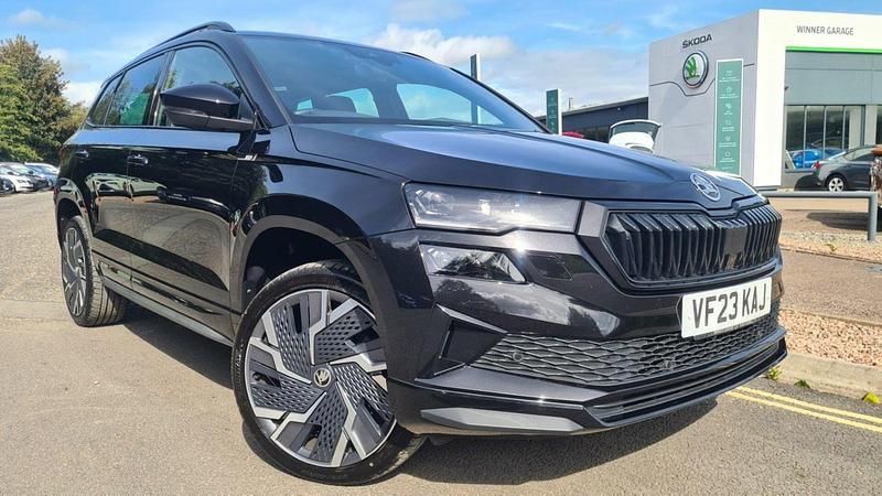 Black Used 2023 Skoda Karoq SportLine SUV | £24,995 (Fair price) - Image 1/3
