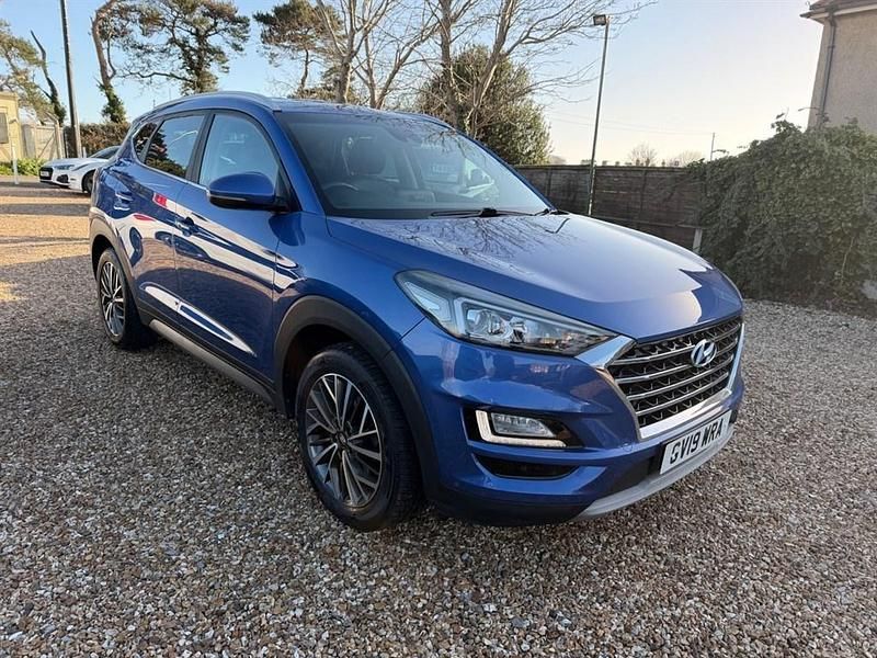 Used Hyundai Tucson Premium 136 HP (100 kW) 2019 Blue with black leather trim SUV