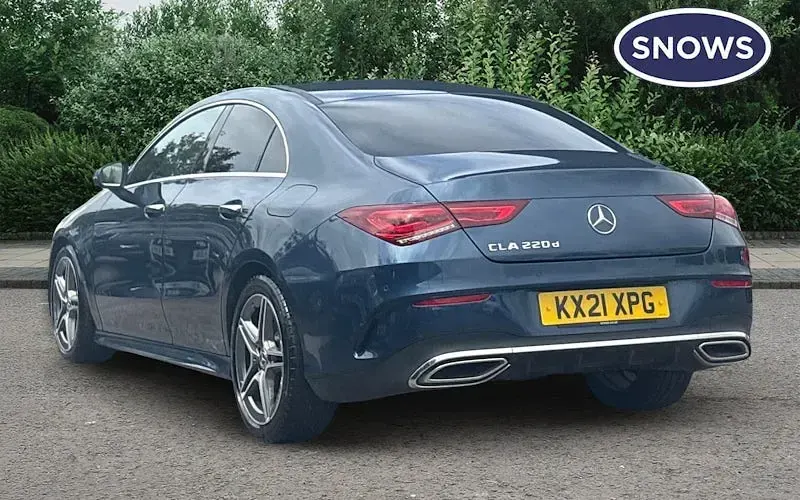 Used Mercedes CLA220 AMG line 190 HP (139 kW) 2021 Blue Coupe