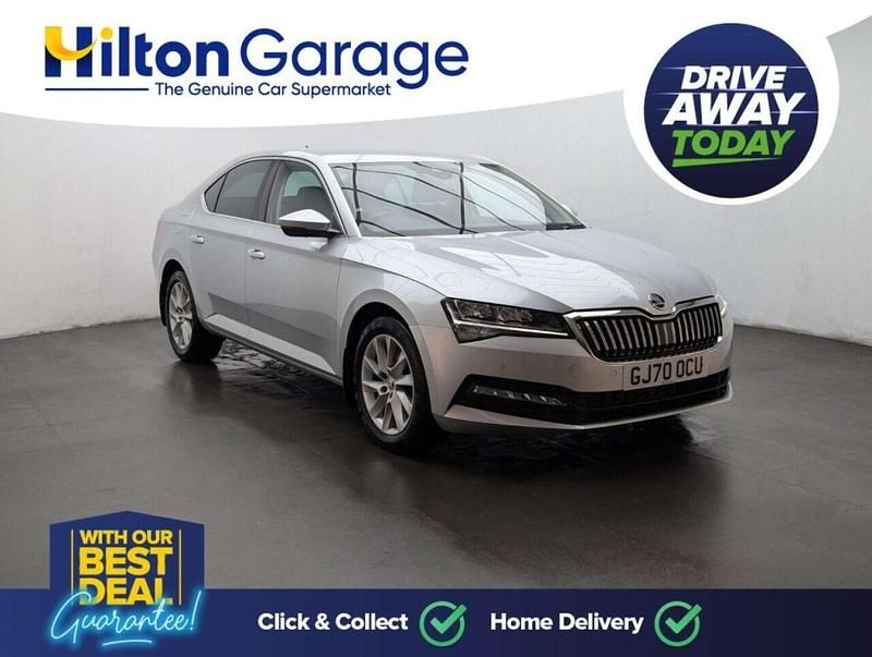 Used Skoda Superb SE Technology 150 HP (110 kW) 2020 Silver Hatchback