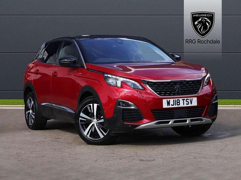Red Used 2018 Peugeot 3008 GT-line SUV | £11,295 (Fair price) - Image 1/2