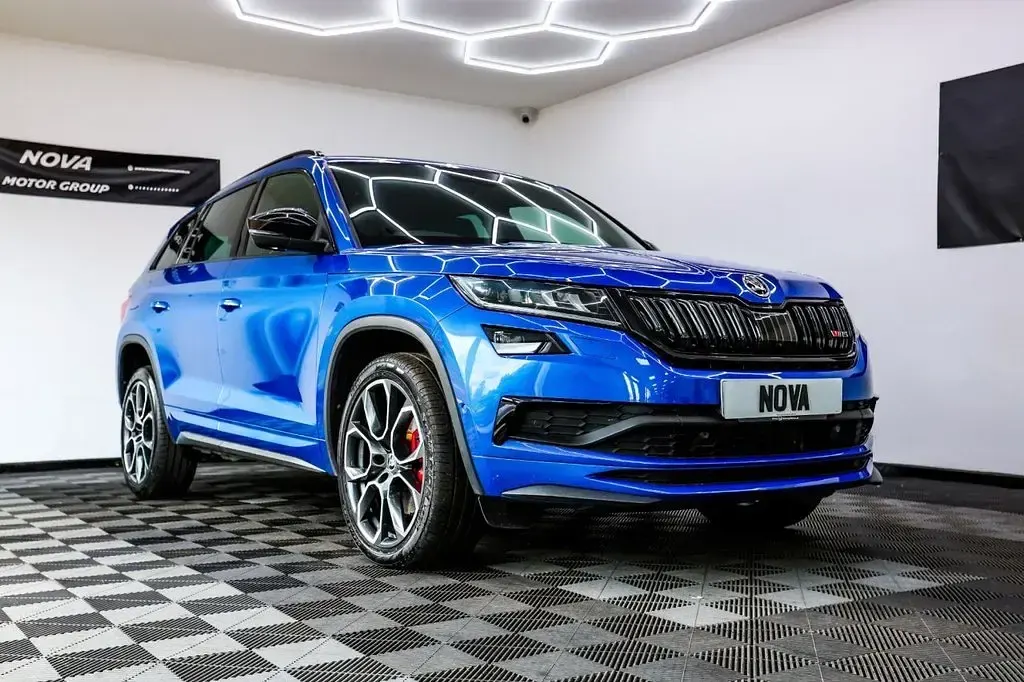 Used Skoda Kodiaq vRS 239 HP (175 kW) 2019 Blue SUV