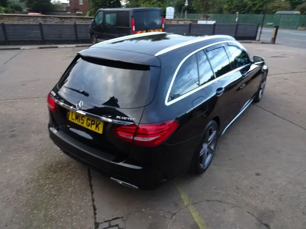Used Mercedes C220 AMG line 170 HP (125 kW) 2015 Black Estate