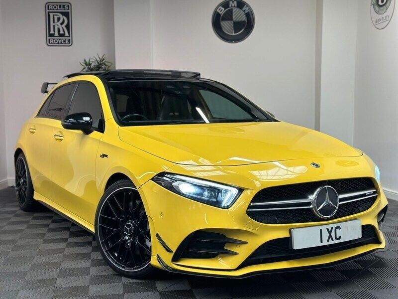Yellow Used 2019 Mercedes A35 AMG Premium Plus Hatchback | £26,995 - Image 1/4