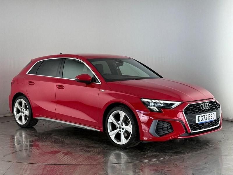 Red Used 2022 Audi A3 Sportback S-Line Hatchback | £17,850 (Fair price) - Image 1/3