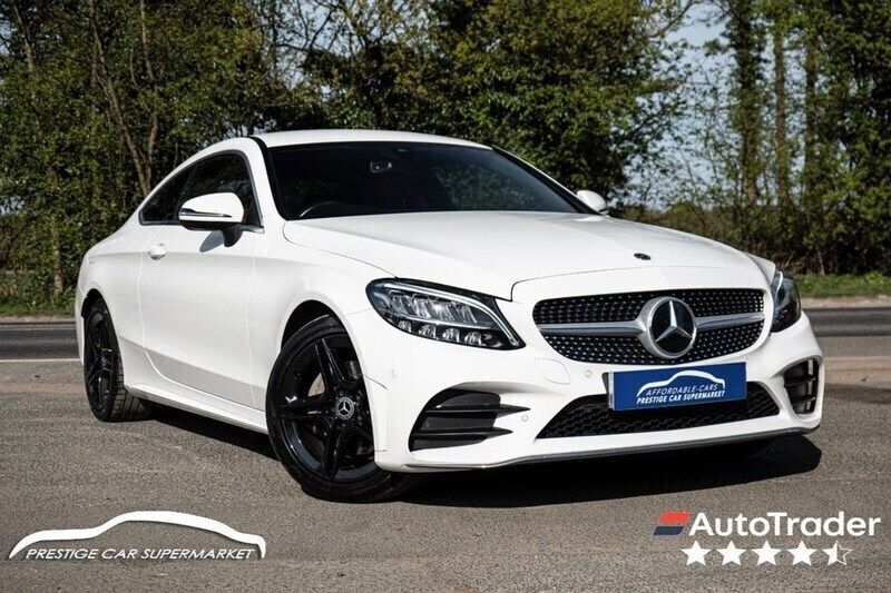White Used 2021 Mercedes C220 AMG line Coupe | £21,899 (Fair price) - Image 1/4