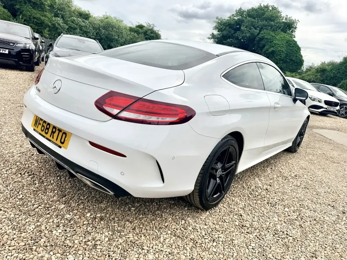 Used Mercedes C300 AMG line 2018 White Coupe