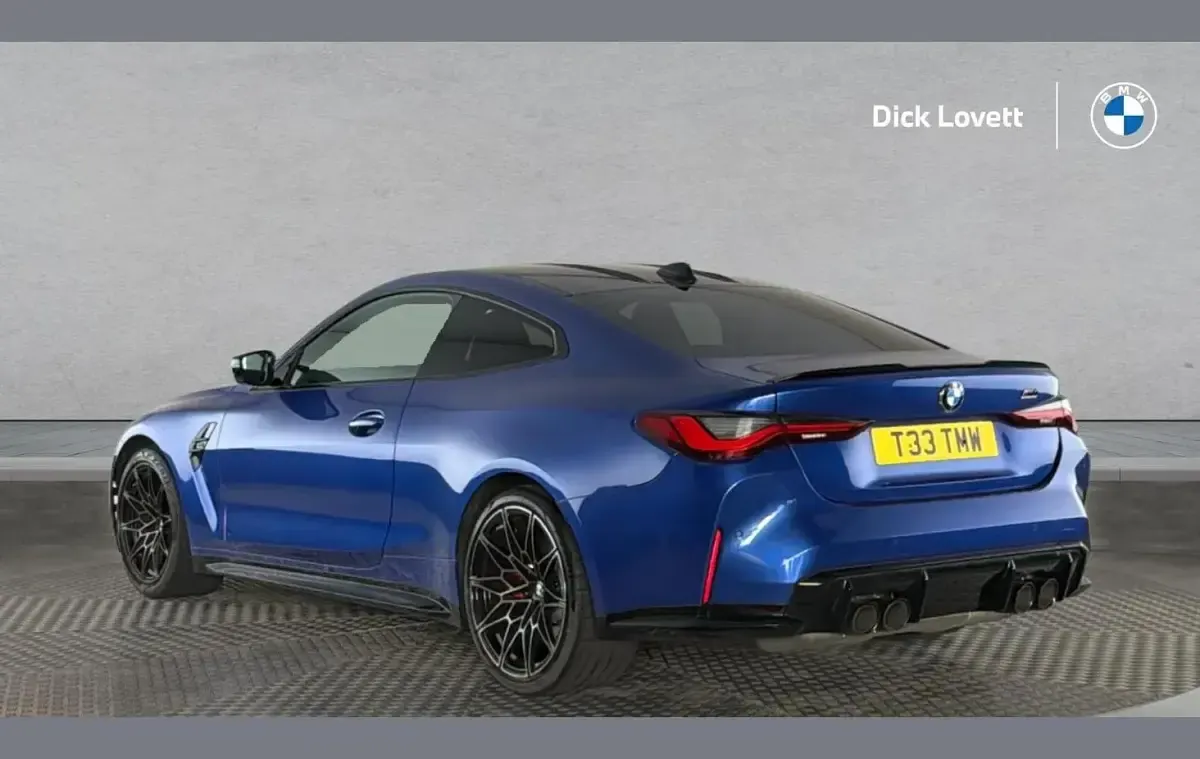 Begagnad BMW M4 Competition Edition 503 HK (369 kW) 2022 Blå Sportkupé