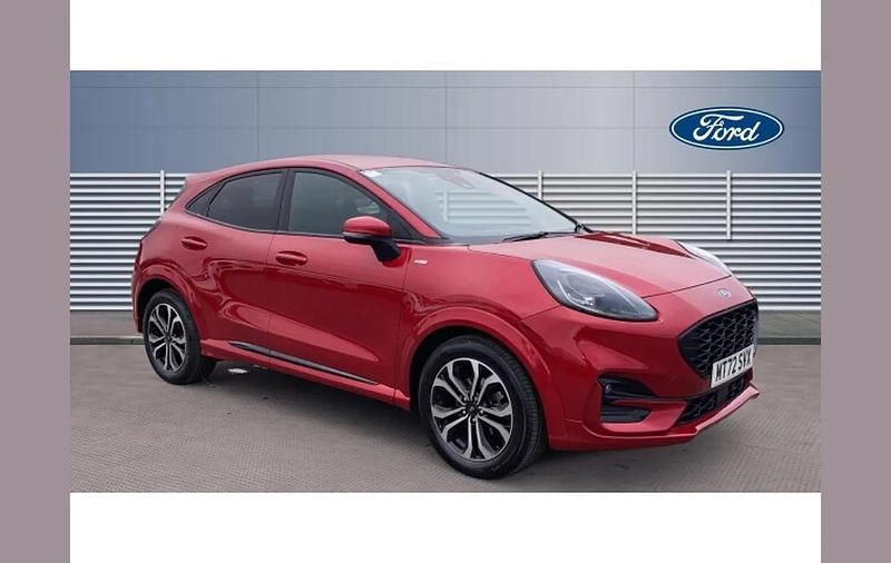 Red Used 2022 Ford Puma Gen-E ST-Line SUV | £14,371 (Fair price) - Image 1/4