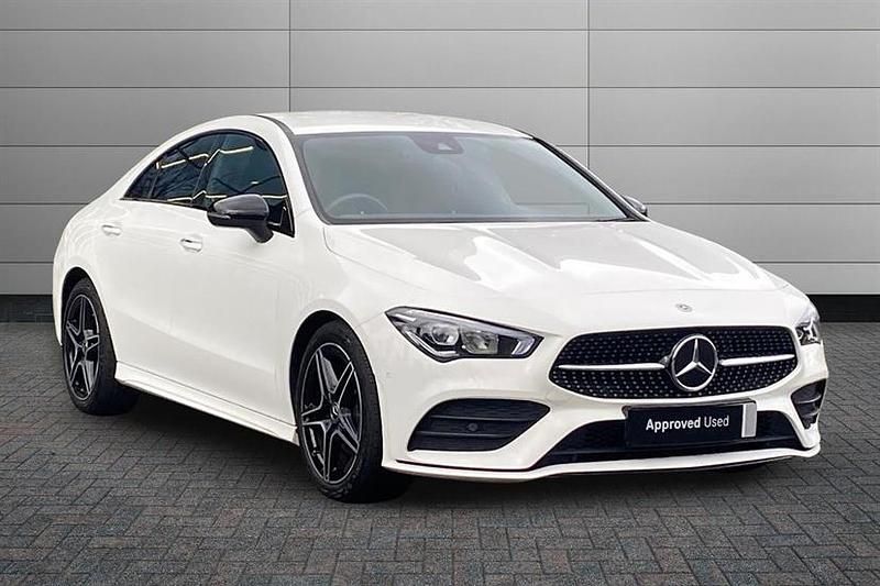 Polar white Used 2023 Mercedes CLA180 AMG Line Premium Sedan | £24,895 (Fair price) - Image 1/4