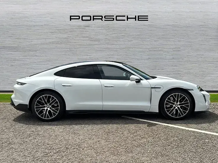 Used Porsche Taycan Performance Package 500 kW (680 HP) 2023 Carrara white Sedan