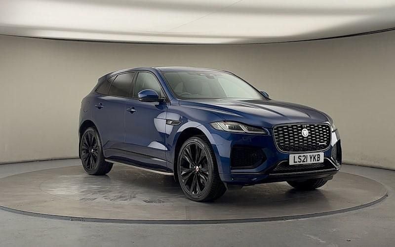 Bluefire blue Used 2021 Jaguar F-Pace R-Dynamic SUV | £35,200 (A bit pricey) - Image 1/4