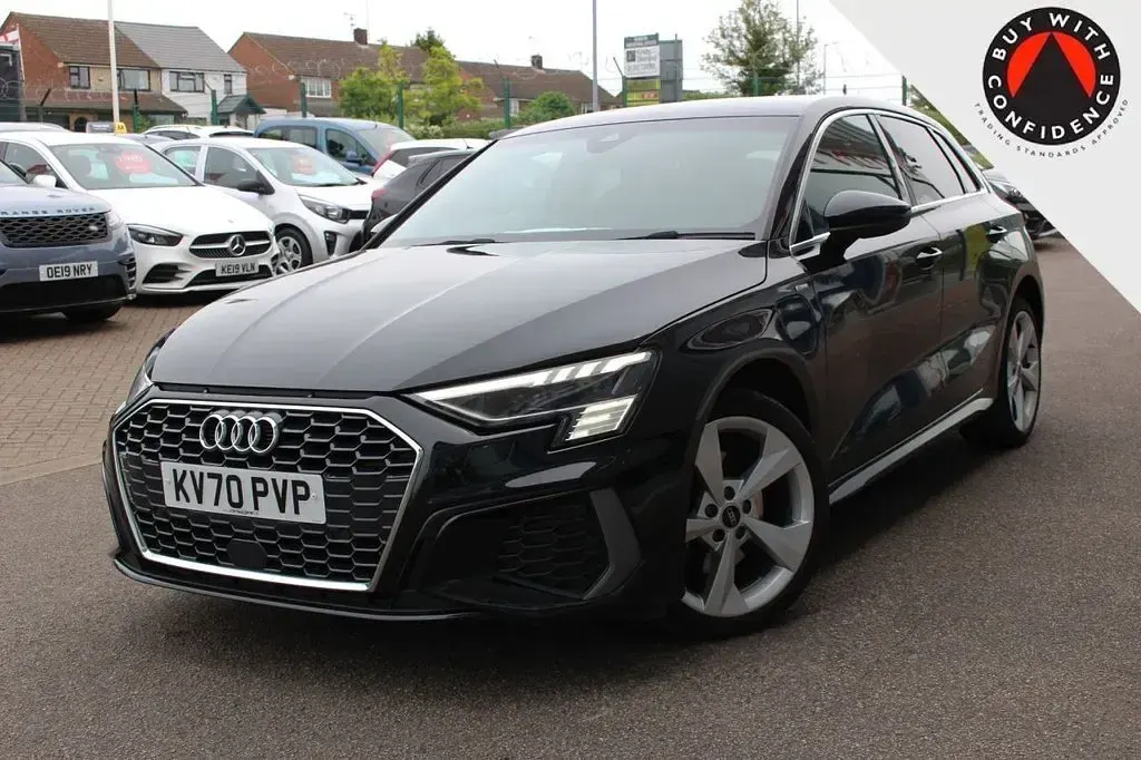 Used Audi A3 Sportback S-Line 2020 Black Hatchback
