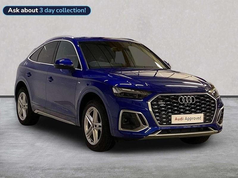 Blue Used 2022 Audi Q5 Sportback S-Line SUV | £29,154 (Fair price) - Image 1/4