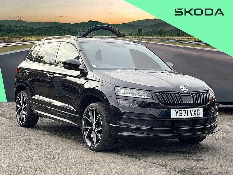 Black Used 2022 Skoda Karoq SportLine SUV | £21,369 (Fair price) - Image 1/4