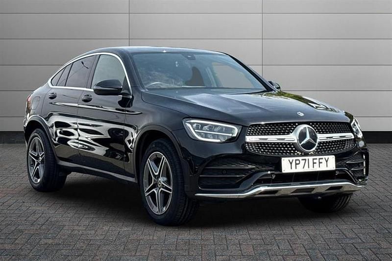 Obsidian black Used 2021 Mercedes GLC300 AMG line Coupe | £33,850 (Fair price) - Image 1/4