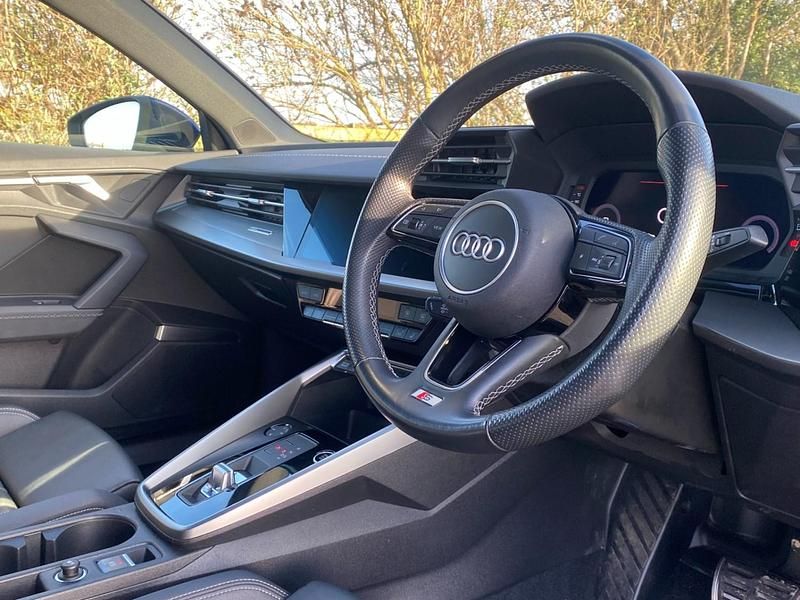 Used Audi A3 S-Line 150 HP (110 kW) 2022 Navarra blue Sedan