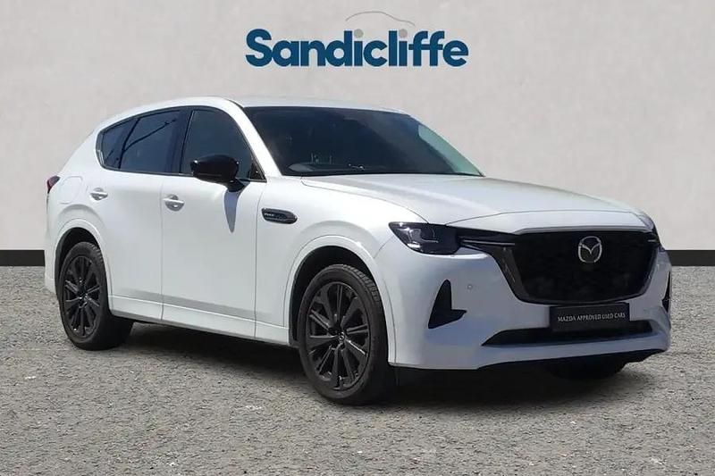 Premium metallic rhodium white Used 2022 Mazda CX-60 Homura-Line SUV | £28,983 (Fair price) - Image 1/4