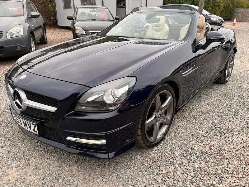 Used Mercedes SLK250 AMG 204 HP (150 kW) 2013 Blue Cabriolet