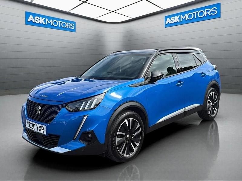Blue Used 2020 Peugeot e-2008 GT-line SUV | £12,999 (Fair price) - Image 1/4