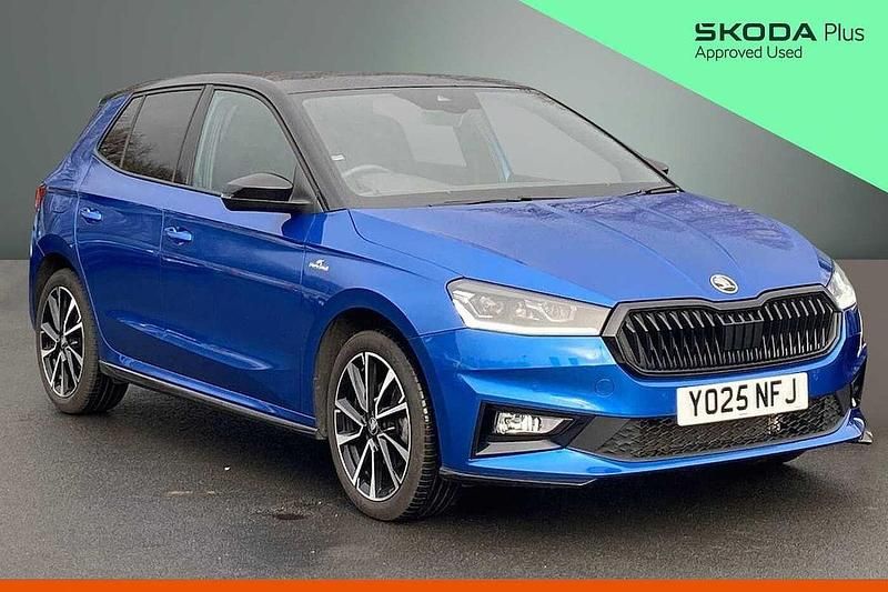 Used Skoda Fabia Monte Carlo 116 HP (85 kW) 2025 Race blue metallic black magic pearl effect Hatchback