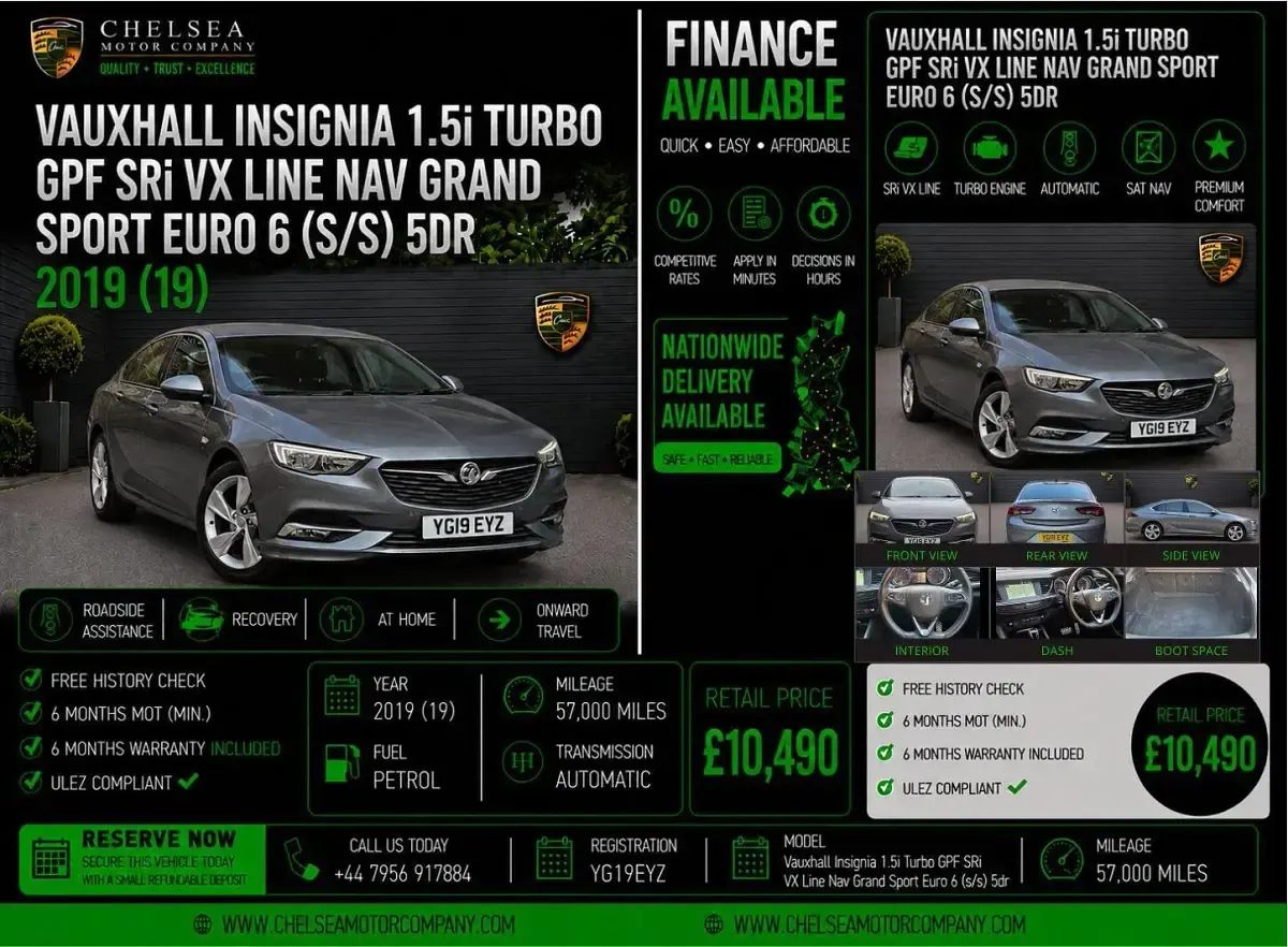 Used Vauxhall Insignia SRi 165 HP (121 kW) 2019 Grey Hatchback