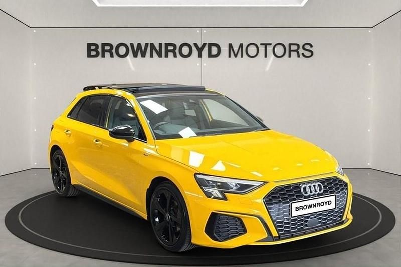 Used Audi A3 S-Line 150 HP (110 kW) 2021 Yellow Sedan