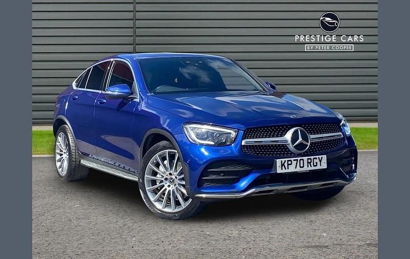Used Mercedes GLC220 AMG Line Premium 194 HP (142 kW) 2020 Blue Coupe
