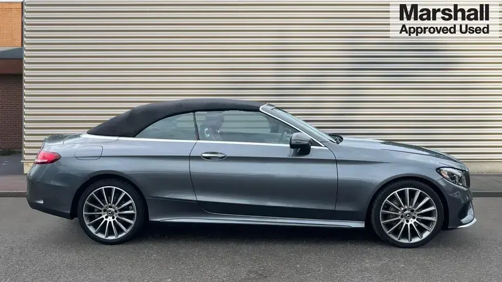Used Mercedes C220 AMG line 170 HP (125 kW) 2017 Grey Cabriolet