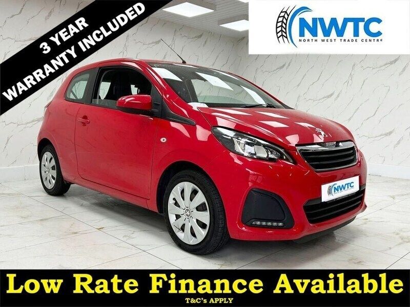 Red Used 2017 Peugeot 108 Active Hatchback | £6,695 (Fair price) - Image 1/4
