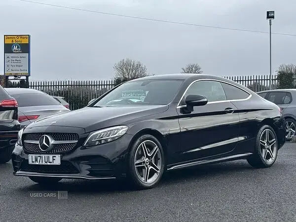 Used Mercedes C220 AMG line 194 HP (142 kW) 2021 Black Coupe