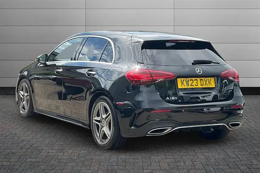 Used Mercedes A180 AMG Line Premium 136 HP (100 kW) 2023 Cosmos black Hatchback