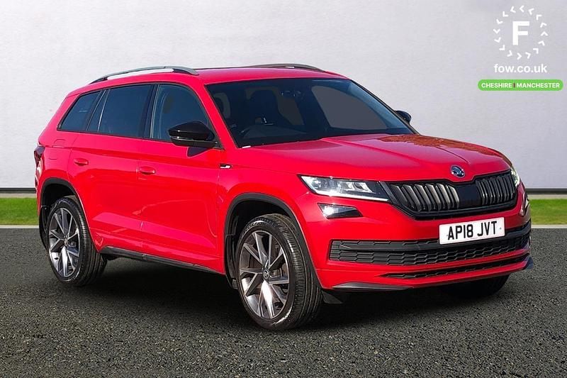 Red Used 2018 Skoda Kodiaq SportLine SUV | £23,199 (Fair price) - Image 1/4