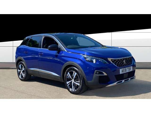 Blue Used 2018 Peugeot 3008 GT-line SUV | £13,502 (Fair price) - Image 1/4