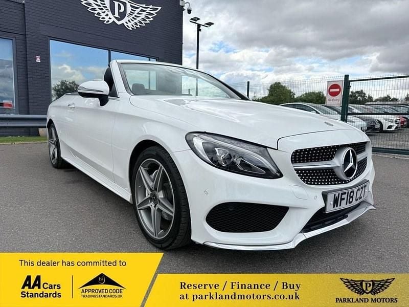 White Used 2018 Mercedes C200 AMG line Cabriolet | £17,295 (Fair price) - Image 1/4