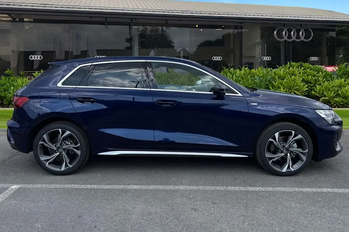 New Audi A3 S-Line 2026 Blue Hatchback