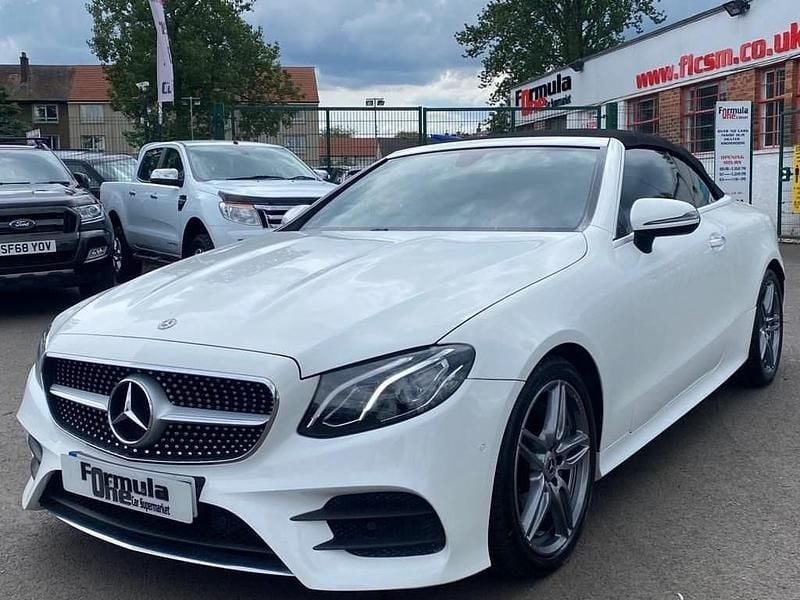 Used Mercedes E220 AMG Line Premium 194 HP (142 kW) 2018 White Cabriolet