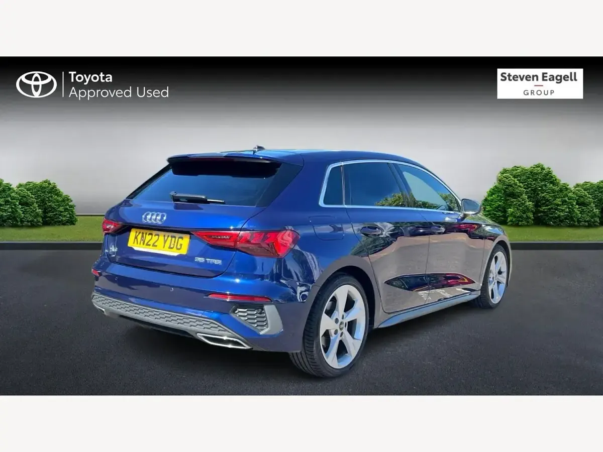 Used Audi A3 Sportback S-Line 150 HP (110 kW) 2022 Blue Hatchback