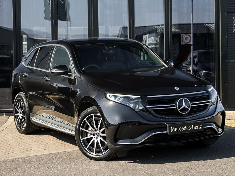 Obsidian black metallic Used 2021 Mercedes EQC400 AMG line SUV | £27,498 (Fair price) - Image 1/4