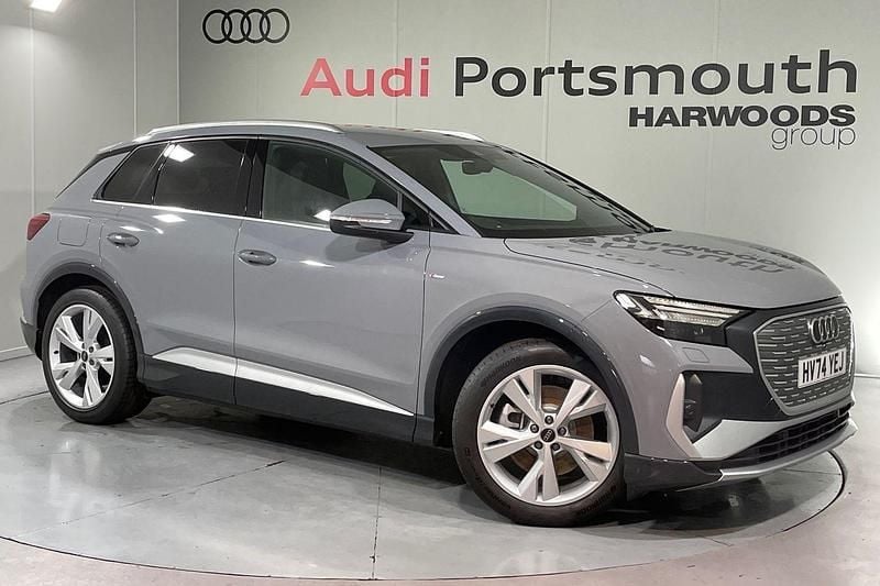 Grey Used 2023 Audi Q4 e-tron S-Line SUV | £36,540 (Fair price) - Image 1/4
