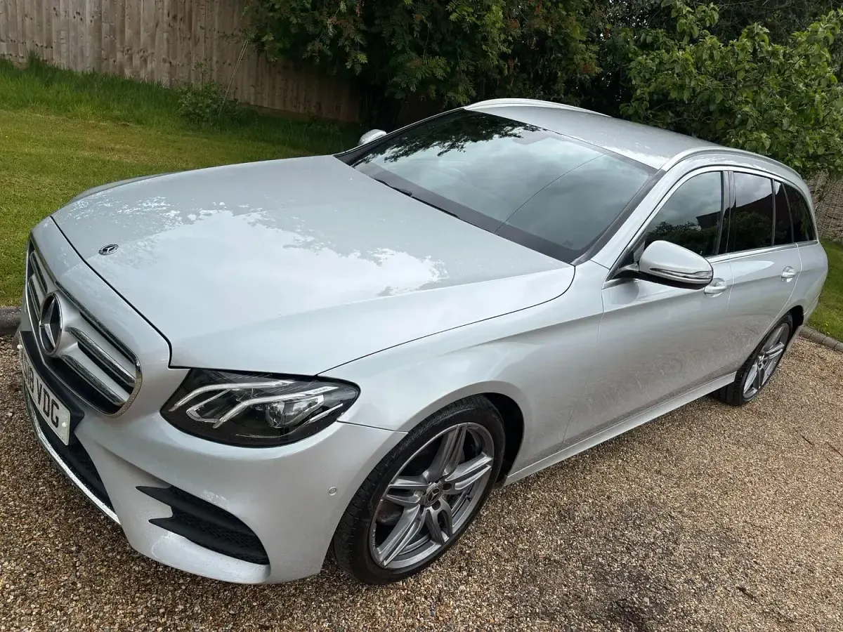 Used Mercedes E220 AMG line 191 HP (140 kW) 2018 Silver Estate