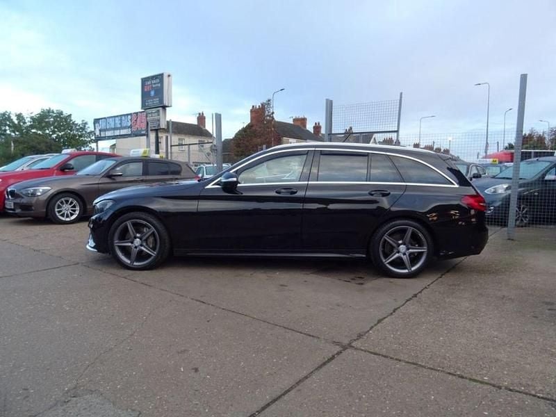 Used Mercedes C220 AMG line 170 HP (125 kW) 2015 Black Estate