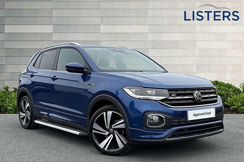 Reef blue Used 2021 VW T-Cross R-line SUV | £19,990 (Good price) - Image 1/4