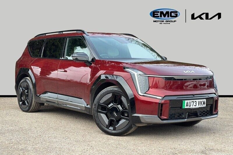Aurora red Used 2024 Kia EV9 3 SUV | £58,995 (Fair price) - Image 1/3