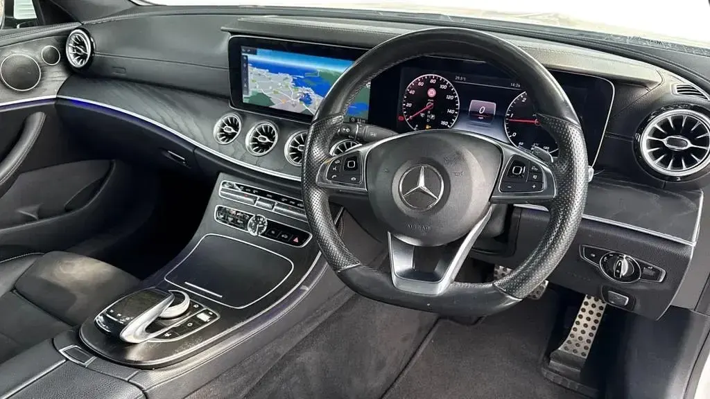 Used Mercedes E220 AMG line 2017 White Coupe